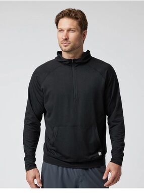 Vuori Men’s Ponto Performance Half-Zip Hoodie Black